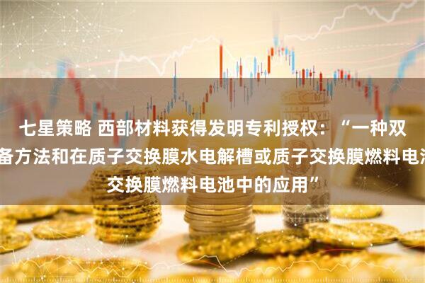 七星策略 西部材料获得发明专利授权：“一种双极板及其制备方法和在质子交换膜水电解槽或质子交换膜燃料电池中的应用”