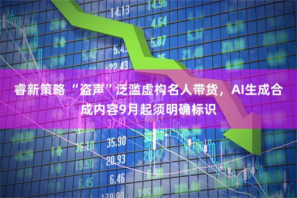 睿新策略 “盗声”泛滥虚构名人带货，AI生成合成内容9月起须明确标识
